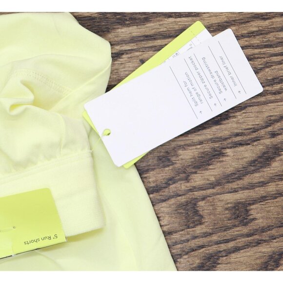 All In Motion Mens Run Shorts 5" Inseam 89390331 Lemon Yellow XL - Picture 3 of 5